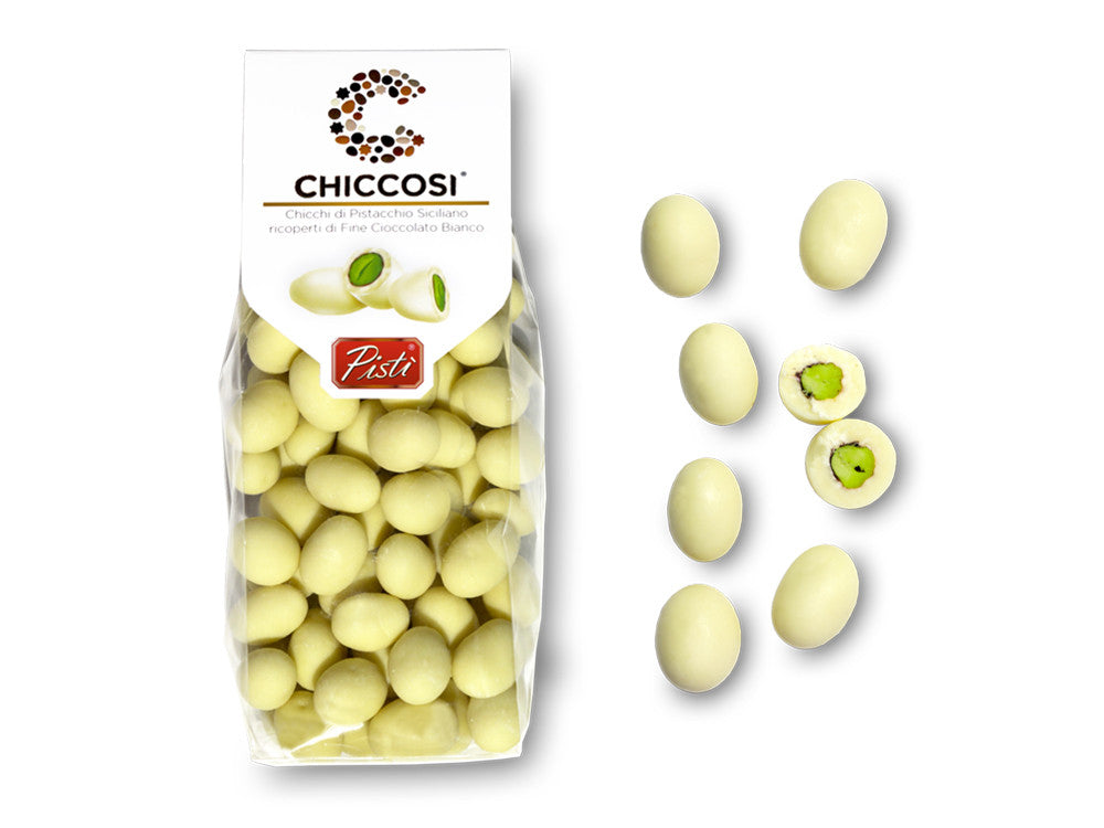 Chicchi di Pistacchio ricoperti di cioccolato bianco | Pistì