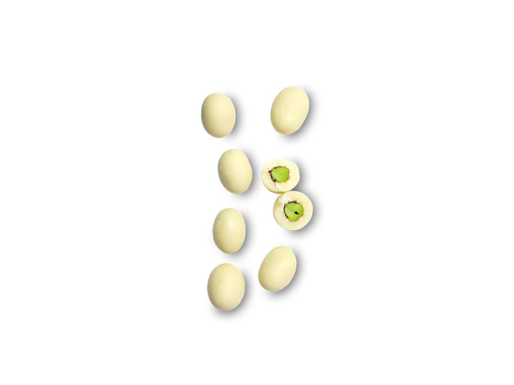 Chicchi di Pistacchio ricoperti di cioccolato bianco | Pisti Shop