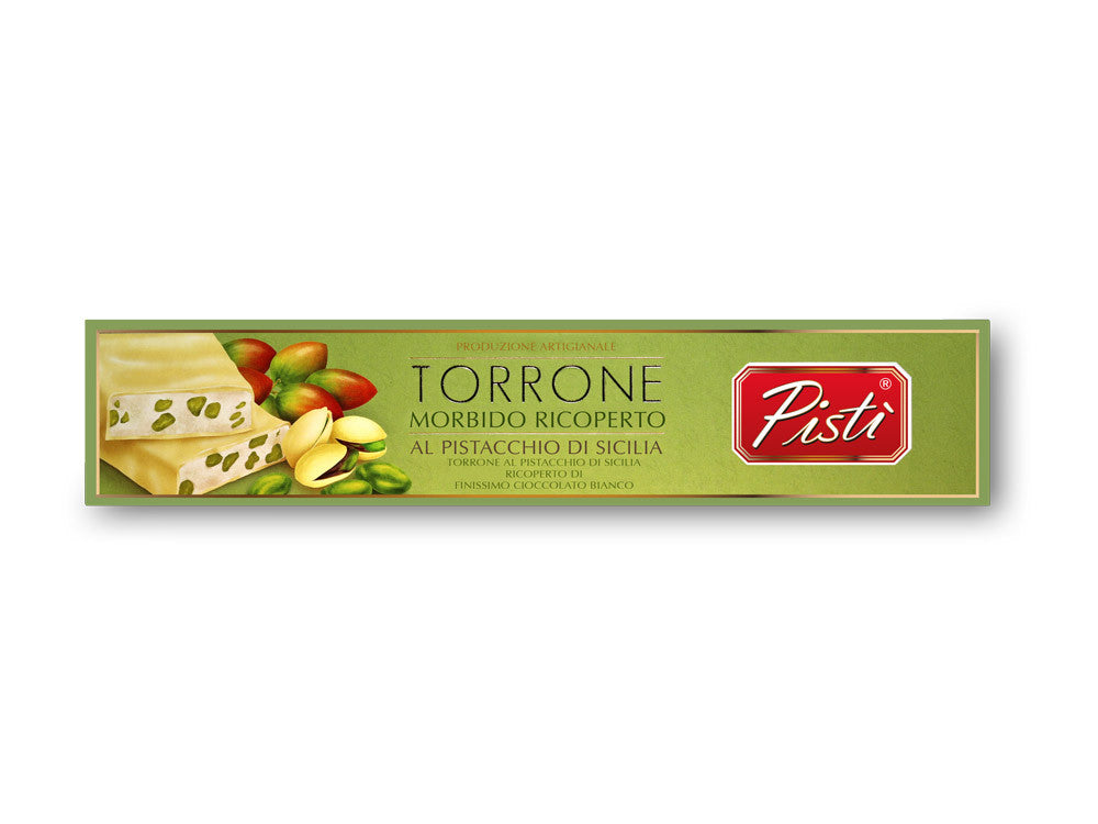 Torrone morbido al Pistacchio di Sicilia con cioccolato bianco | Pisti Shop