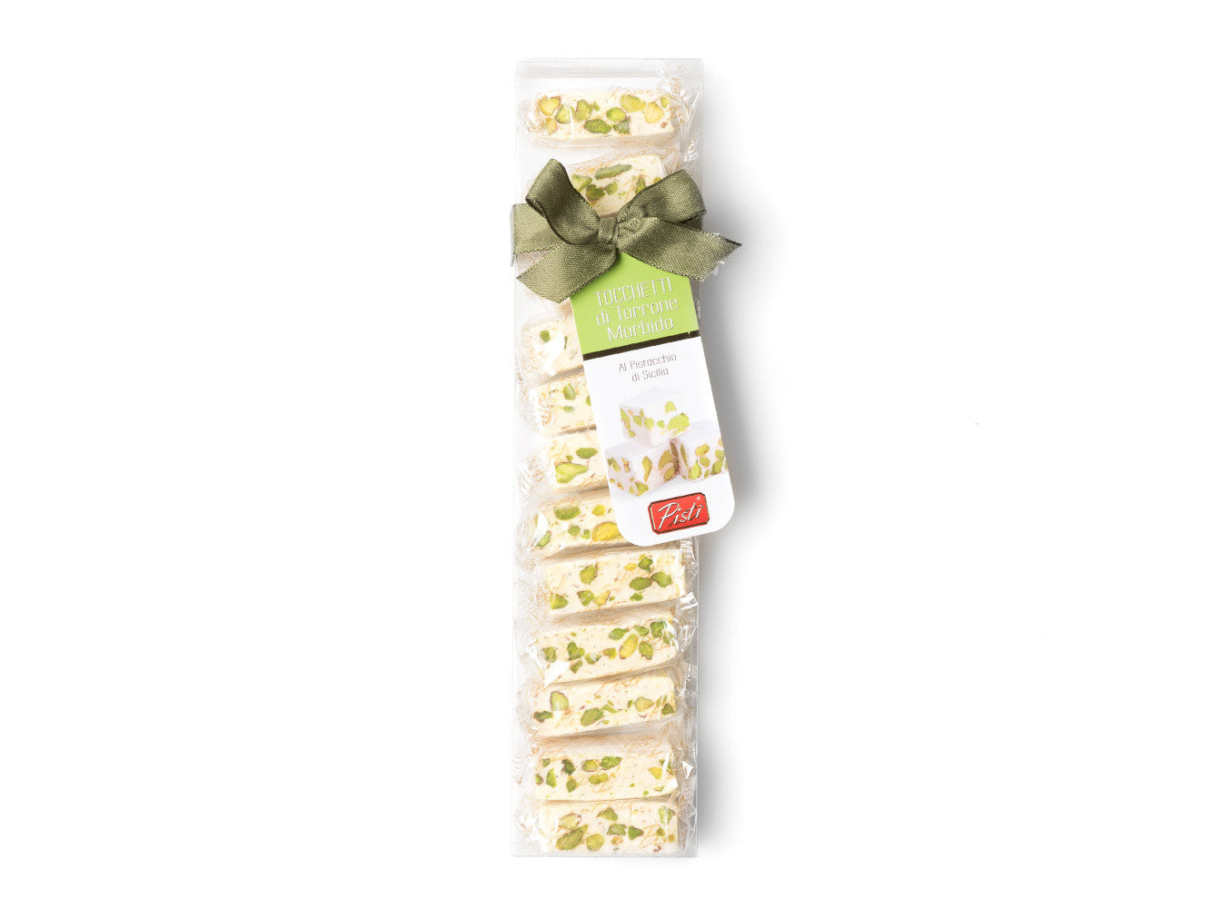 Tocchetti di Torrone morbido al Pistacchio di Sicilia in astuccio | Pisti Shop