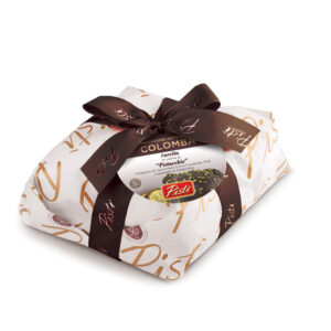 Colomba Farcita con Crema di Pistacchio e Ricoperta di Cioccolato Fondente - Incarto