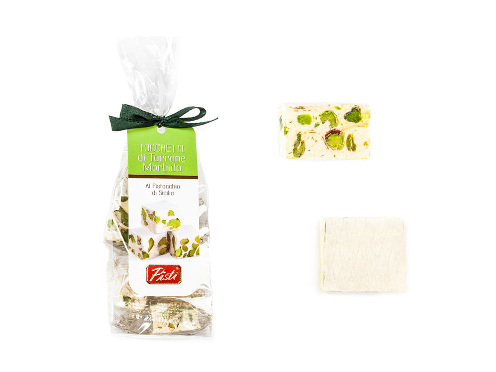 Tocchetti di Torrone morbido al Pistacchio di Sicilia | Pisti Shop
