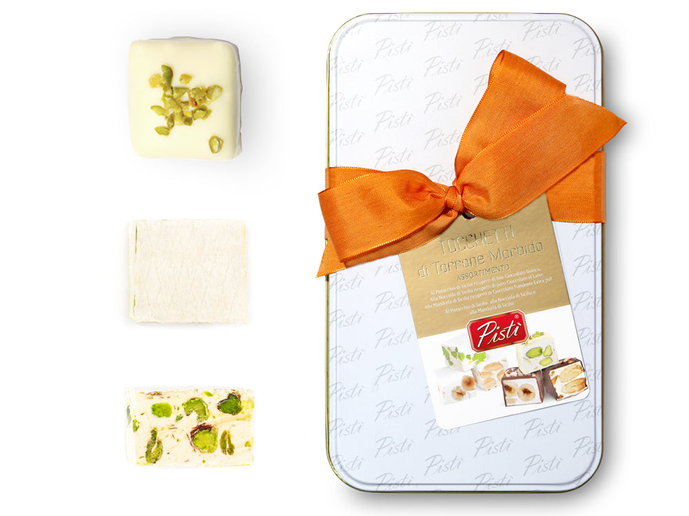 Tocchetti di Torrone morbido assortiti in confezione regalo | Pisti Shop